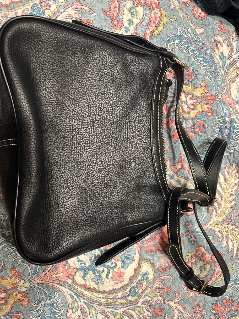 Dooney & Bourke Black Pebbled Leather Shoulder Bag